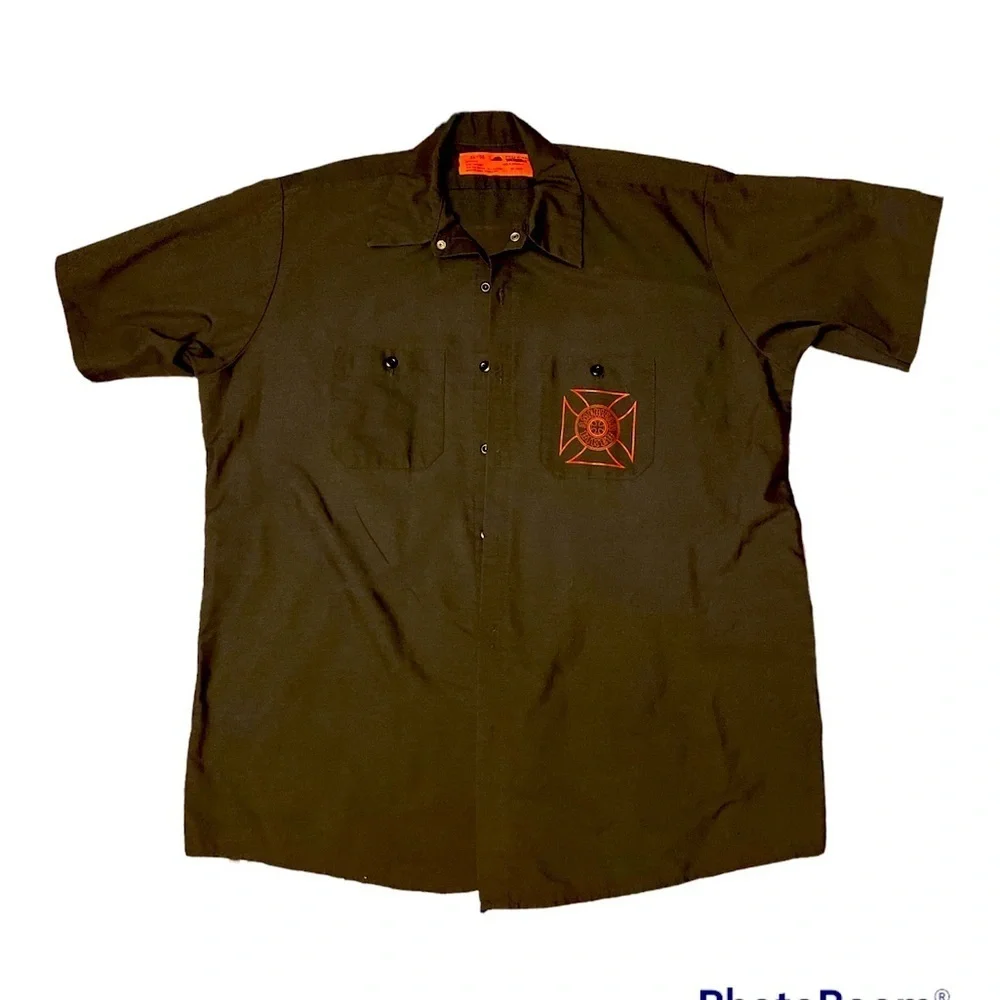 Vintage Triumph utility button down sz xl - Picture 2 of 5
